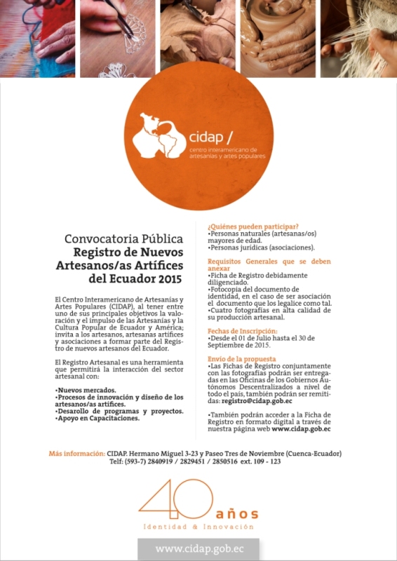 Arte convocatoria artesanos
